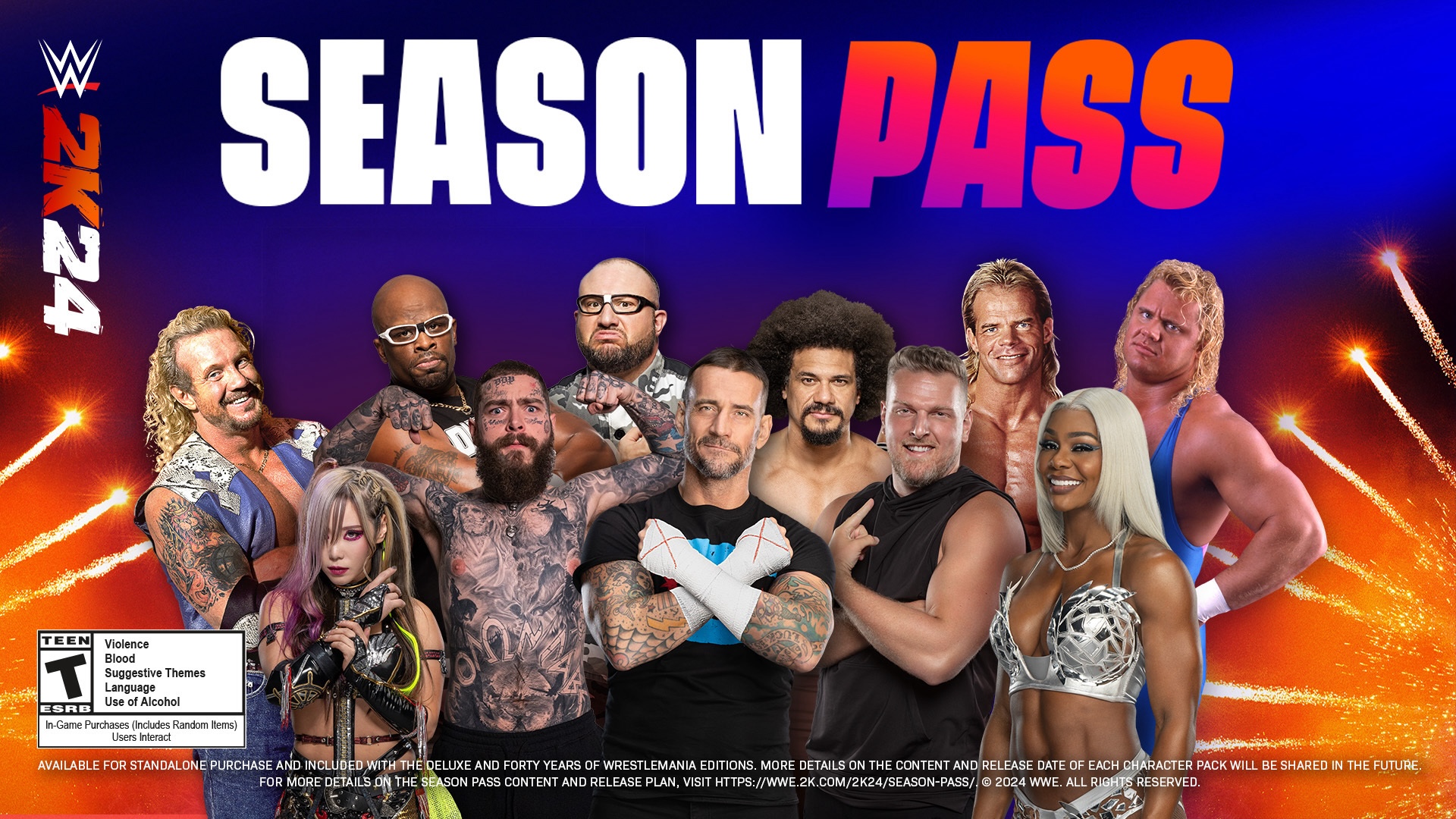 WWE 2K24 DLC   Season Pass Key Art 